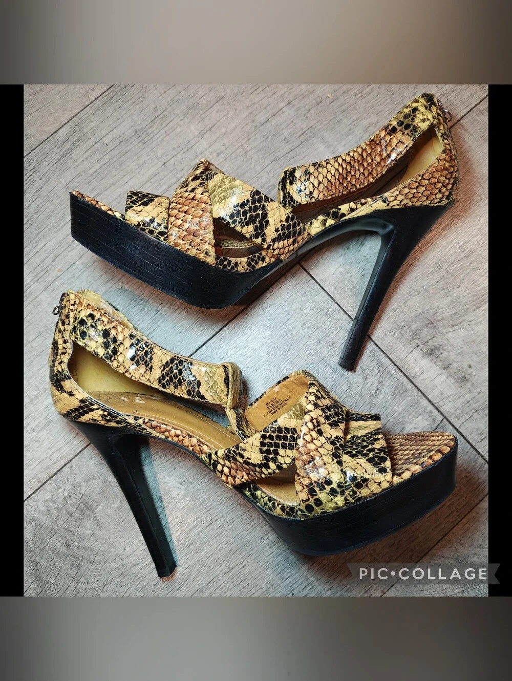 🐍Y2K BCBGeneration Kassidia Platform Python Snakeskin Stiletto Heels🐍